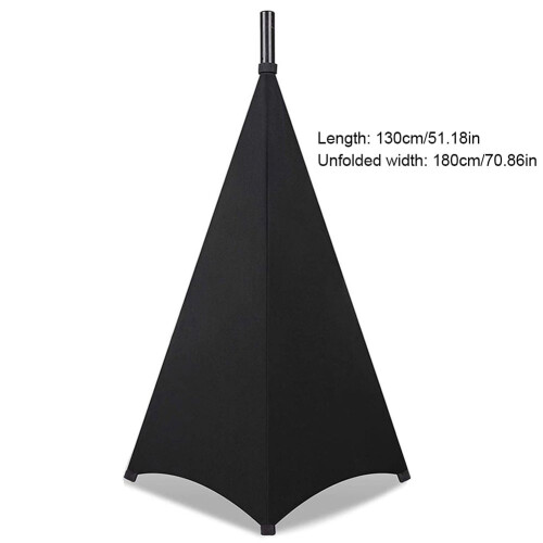 Speaker Stand Cover Stretchable Tripod Stand Scrim (Black Three Side) 2