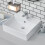 Rectangular Plastic Toilet Paper Holder Gray Wall-Mounted 6