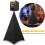 Speaker Stand Cover Stretchable Tripod Stand Scrim (Black Three Side) 6