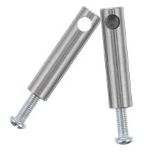 Tapones para postes de gabinetes de RV, color plata (2 unidades)