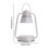 Weiße Vintage-Tischlampe mit Kerzenwärmer, Timer und 3