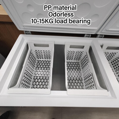 Expandable Freezer Basket, Durable PP Plastic, Heavy Duty For Kitchen Organization Storage