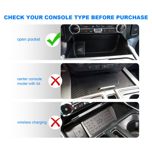 Ford F150 Center Console Storage Tray with USB Hole 1