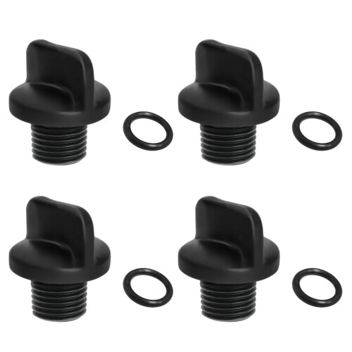 Poolpump dräneringspluggar set med O-ringar, 4 delar