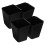 OULII 4Pcs Plastic Storage Baskets Black Hanging Cup Holders for Kitchen Organization 5