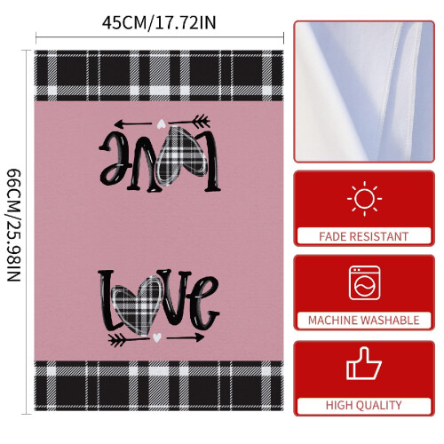 Πετσέτα κουζίνας LOVE Print, πολυεστέρας, 60cm 1