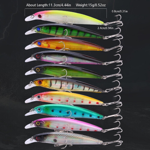 2 Stück 11,3 cm 15 g Angelköder-Set Oberflächenköder für das Bootangeln auf Barsch 2