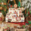 Katten kerstcadeaupapierrol, kerstmuts, sjaal, ontwerp 17 5
