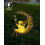 Estátua solar de jardim, decoração externa, estaca com luz de lua de fada. 5
