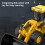 Compactor compactor rigid pentru asfalt 1:60, model de vehicul de construcții rezistent, compatibil cu LEGO 6