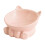 Tigela elevada para gatos com base antiderrapante rosa 2