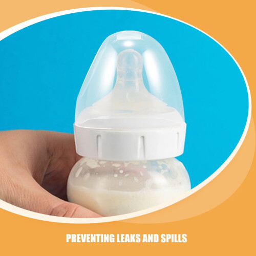 Plastic Breastmilk Bottle Cap with Protective Cover and Leak Proof Ring 2