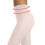 Women's Semi-Opaque Solid-Color Footed Tights Pink XL 4