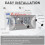 Kennzeichenhalter, grau, mit Schrauben und Kappen, 2er-Pack 4