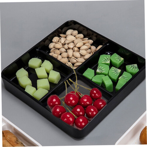 Vit delad serveringsskål, snackstallrik, 1 set 2