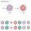 Flower fridge magnets multicolor 14 pcs 2