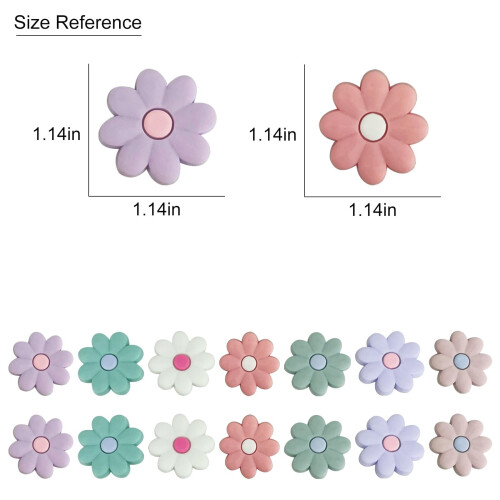 Flower fridge magnets multicolor 14 pcs 1