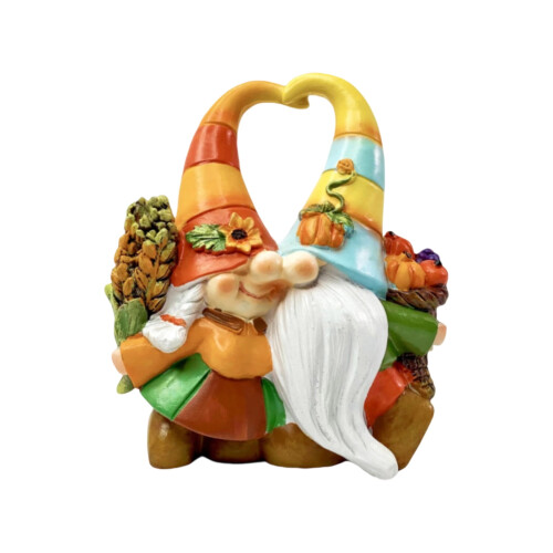 Statuette di coppia di goblin di Halloween, alte 4,9" e 5,5".