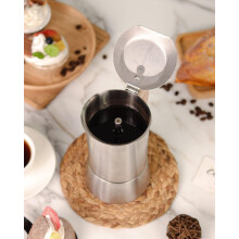 Cafetera espresso de acero inoxidable para 6 tazas