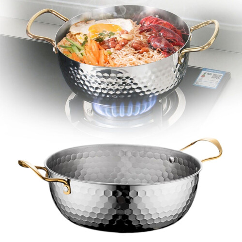 Ramen-komfur i rustfrit stål, 5Qt, induktionskompatibel