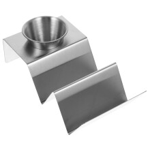 W-Shaped Stainless Steel Taco Rack for Kitchen – Portable Taco Holder Stand for Soft Hard Shells – for Home Cooking and Parties (2 grids)