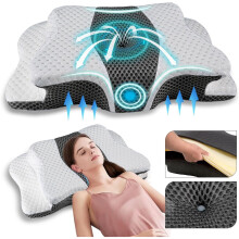 Cervikalpude med justerbar memory foam til nakkestøtte