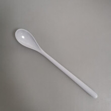 Weißer Dessertlöffel aus Kunststoff in Bonbonfarbe, 1 Stück