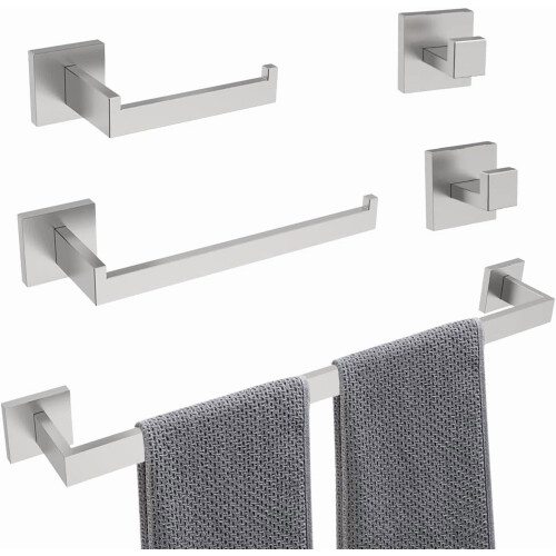 Set accesorii baie nichel periat, 5 piese