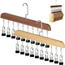 Organizador colgante para armario con 10 clips antideslizantes de acero.