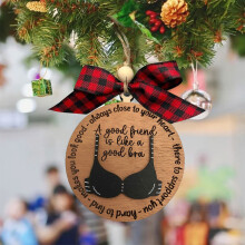 Funny Bra Hanging Christmas Ornament – Friendship Ornament for Women, Besties Gift, Adult Holiday Tree Decor (Black)