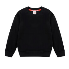 Kids Toddler Baby Boys Girls Solid Patchwork Long Sleeve Cotton Sweatshirt Pullover Top Casual Comfort Outfit,Z01 Black,7-9 Years
