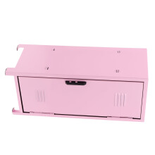 OULII Organisateur de maquillage en métal rose pour la maison - Rangement élégant et durable pour la coiffeuse