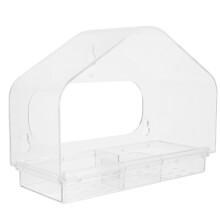Clear Acrylic Bird Cage Feeder with Scratch-Resistant