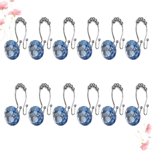 Γάντζοι κουρτίνας μπάνιου KALLORY12Pack Western για βαριές κουρτίνες για ανακαινίσεις