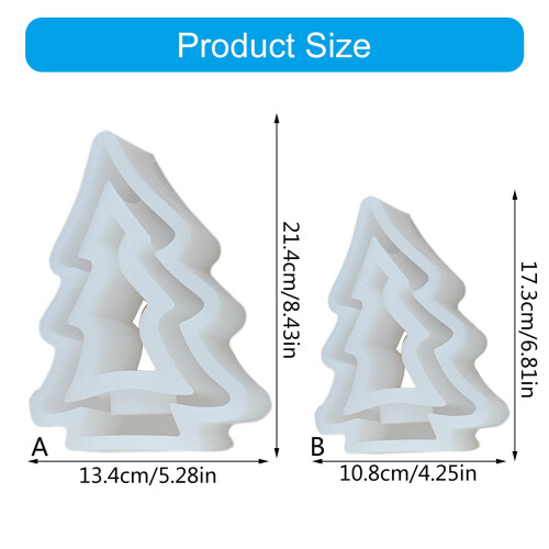 Silikonform for juletrelysholder, 1 stk. 2