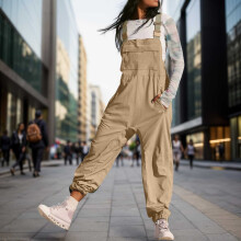 Salopete de lucru solide pentru femei, cu buzunare, pentru ținute casual sau casual - Salopete elegante pentru orice ocazie