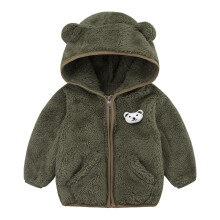 Kids Jacket,Jacket Baby Girls Boys Bear Ears Hooded Winter Coat Warm Outerwear for Cold Weather,Girls Jacket,Z03 Army Green,18-24 Months