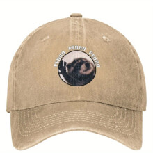 Șapcă de baseball Pedro Raccoon Meme – Șapcă snapback neagră spălată, ușoară și respirabilă, pălărie unisex reglabilă pentru tătic,