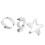 Kakeutstikkere i rustfritt stål med havtema, 2 stk. 1