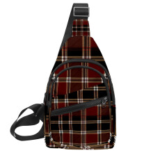 Malá pánska a dámska crossbody taška cez rameno s anglickým mriežkovým vzorom, cestovná taška cez rameno, batoh, pánska bočná taška,
