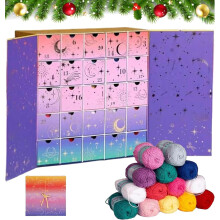 Gehaakte kerstkalender met aftelfunctie (25 dagen)
