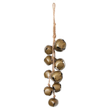 Christmas jingle bell cluster handmade rustic ornament 1
