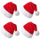 Gorro de Papai Noel de veludo vermelho unissex, 4 peças de 19 cm (7,5 polegadas). 1