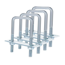 Fyrkantiga U-bultar för kraftiga förzinkade, 4-pack