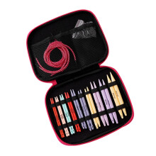 10Pairs Colorful Circular Knitting Needle Set with Case, 3.75mm-10mm Interchangeable Circular Knitting Needle Set