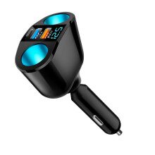 Kfz-Ladeadapter USB-A/USB-C 5-in-1 mit blauer LED