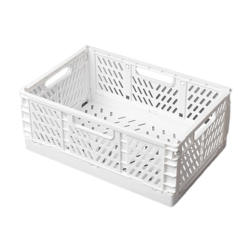 Small Foldable Storage Bins for Desk, Stackable Plastic Crates for Home Office Organizer – 8.745.793.66 in 1