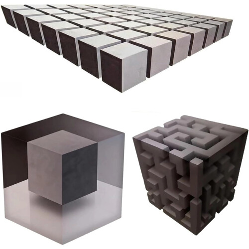 Autocollant d'angle à illusion d'optique 3D, cube géométrique, 1 pièce