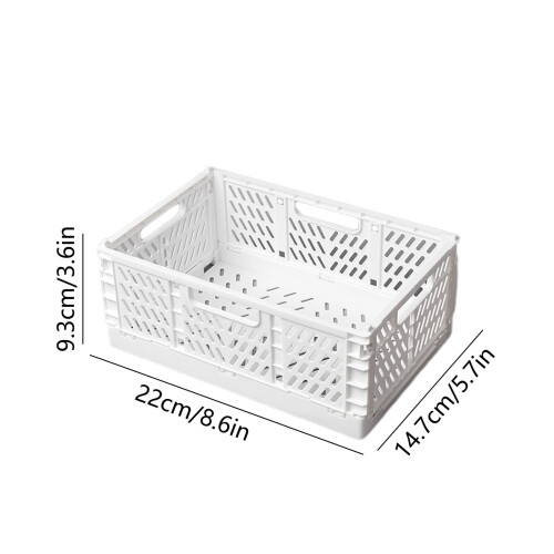 Small Foldable Storage Bins for Desk, Stackable Plastic Crates for Home Office Organizer – 8.745.793.66 in 2