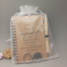 Inspirational Notebook and Pen Set with Keychain for Daily Motivation, Appreciation Gifts at Work School, Enhances Positivity and Productivity